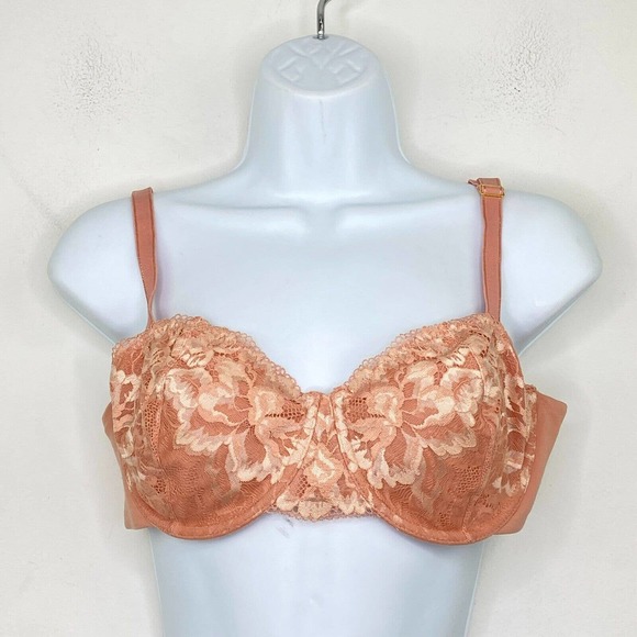 Soma Other - Soma 36D Bra Pink Embraceable Balconette Floral Lace Lightly Lined BG16